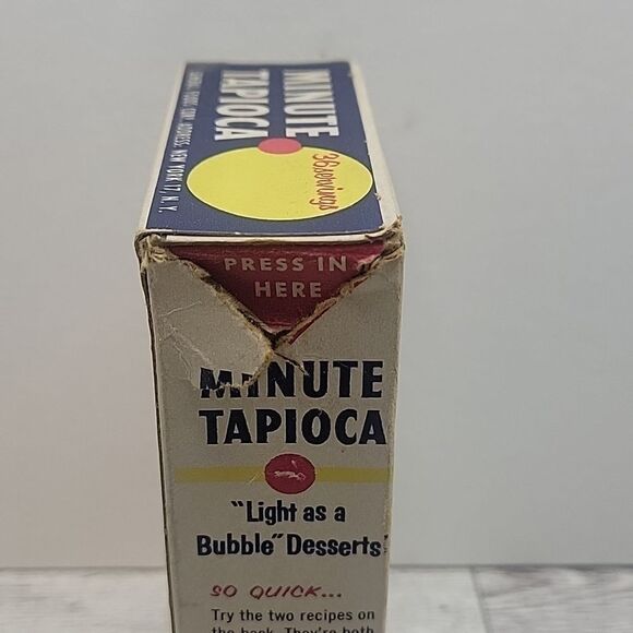Minute Tapioca Vintage Advertising Box Decor Farmhouse Rustic Kitchen - Picture 5 of 8